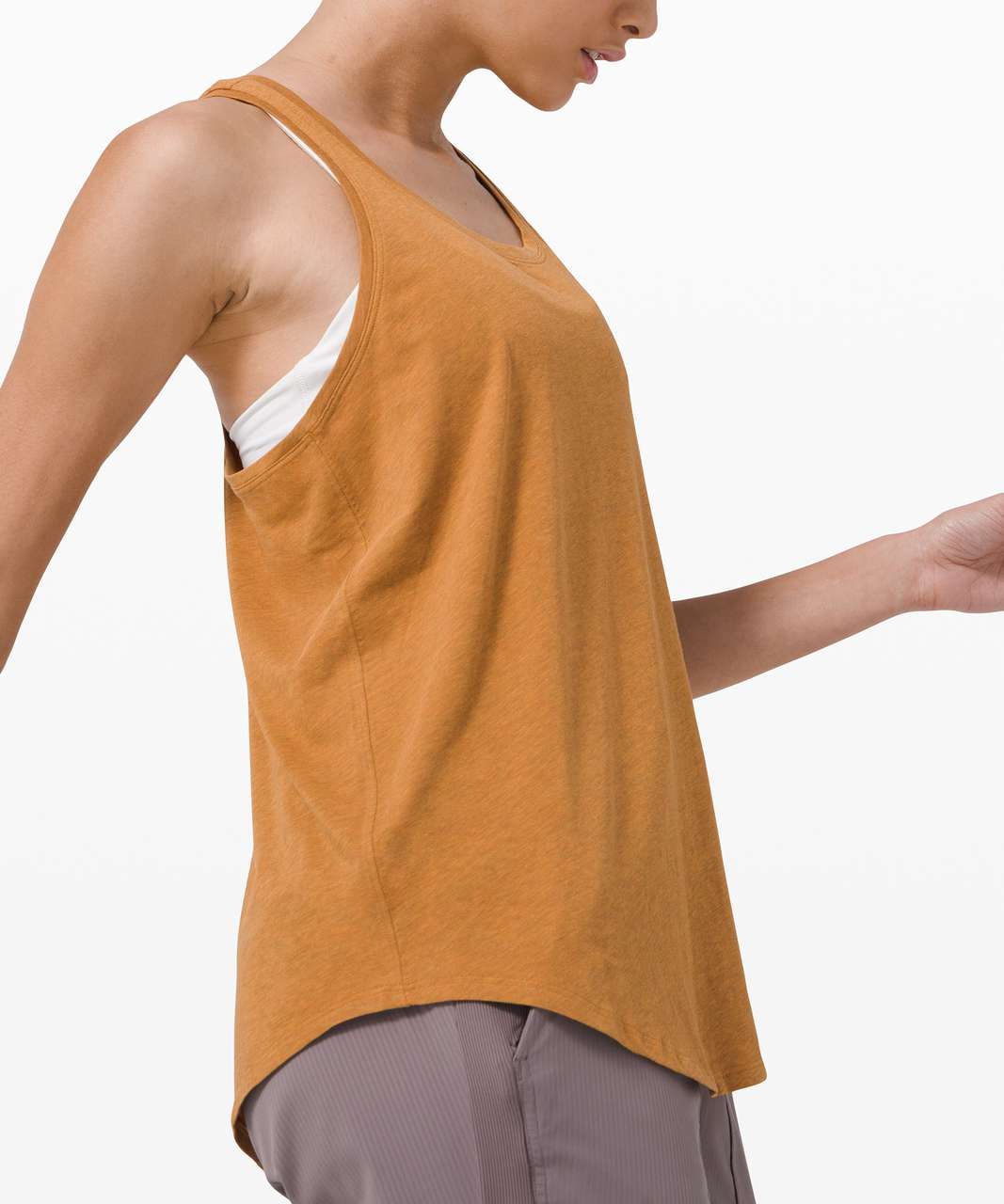 Lululemon Love Tank *Pleated - Heathered Spiced Bronze