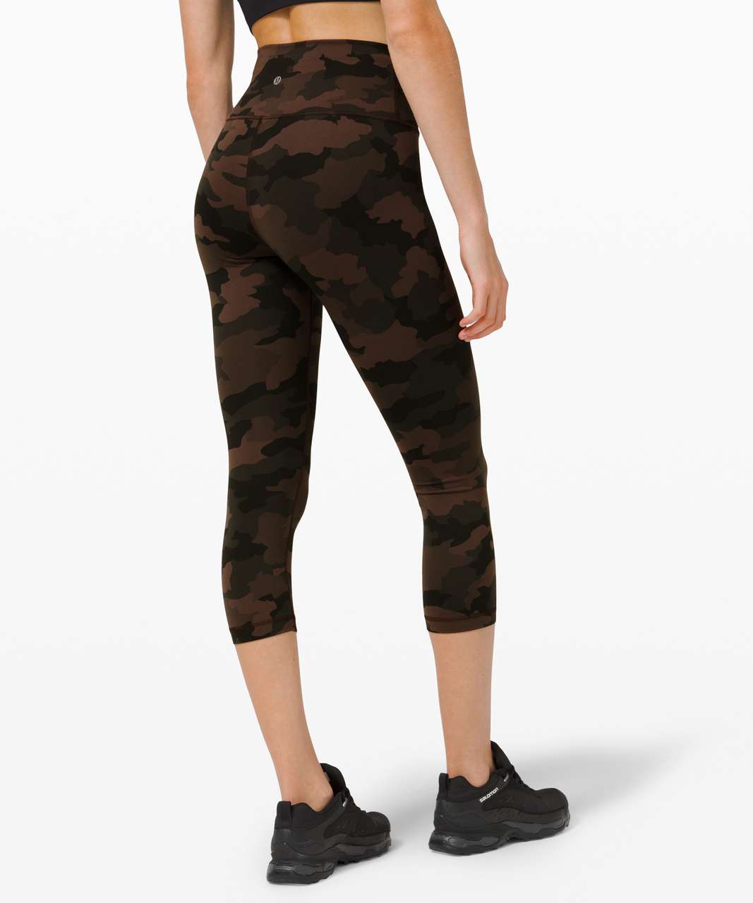 LULULEMON wunder train high rise leggings (capri) camo size 6