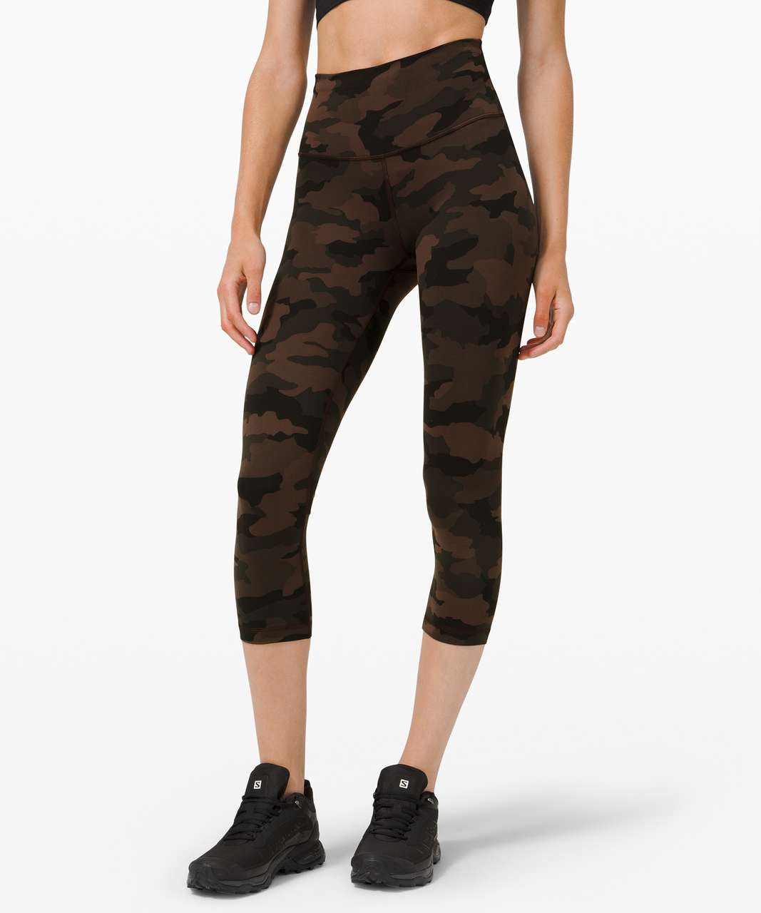 Lululemon Wunder Train High-Rise Crop 21" - Heritage 365 Camo Brown Earth Multi