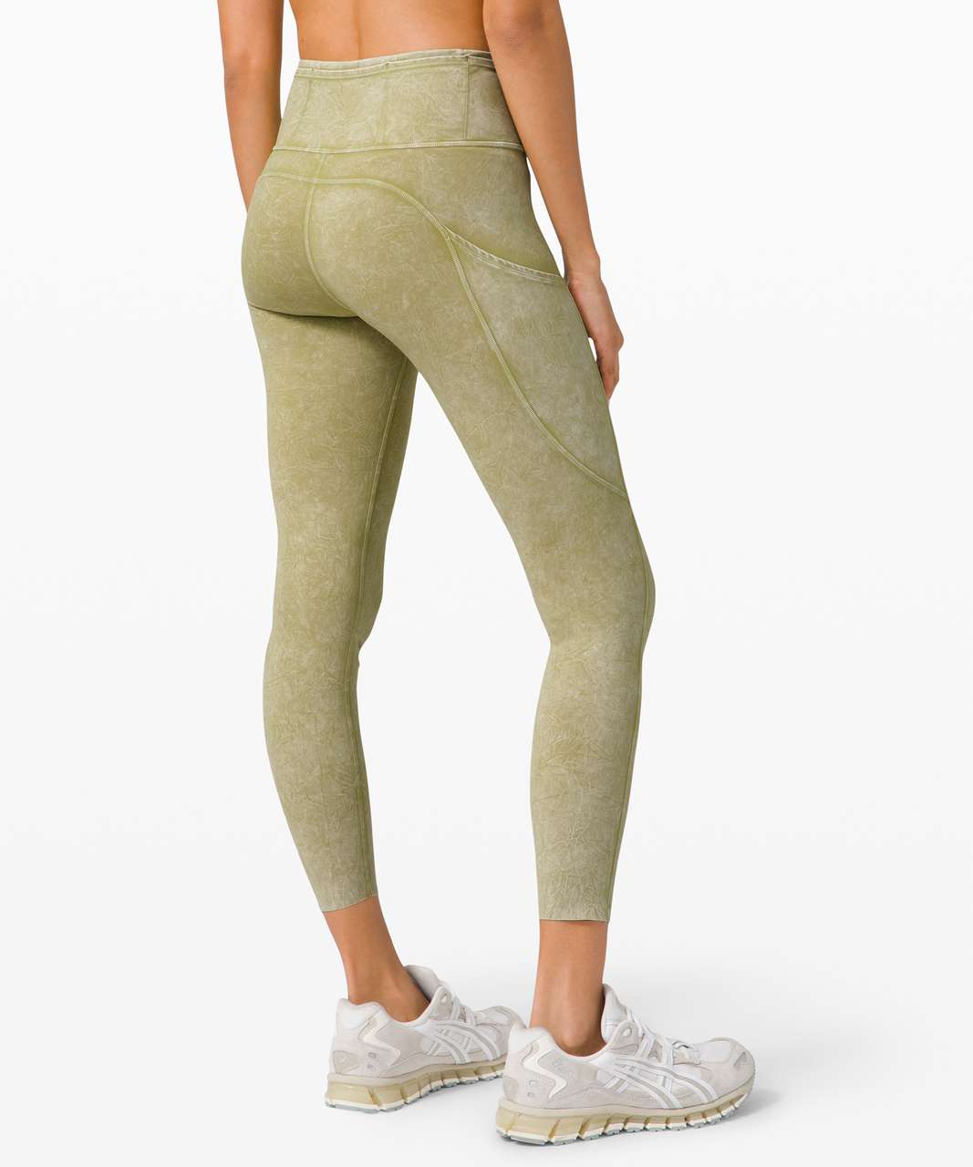 Lululemon Fast and Free High Rise Tight 25 *Ice Dye - Ice Wash Hazel Green  - lulu fanatics