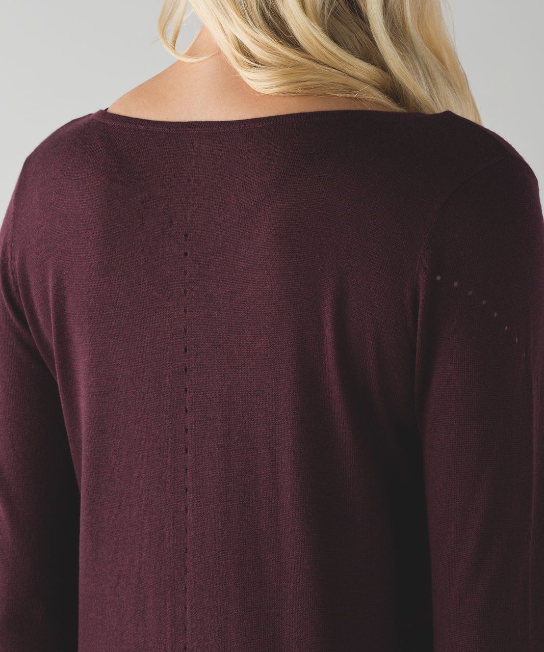 Lululemon Yin Time Long Sleeve - Heathered Bordeaux Drama