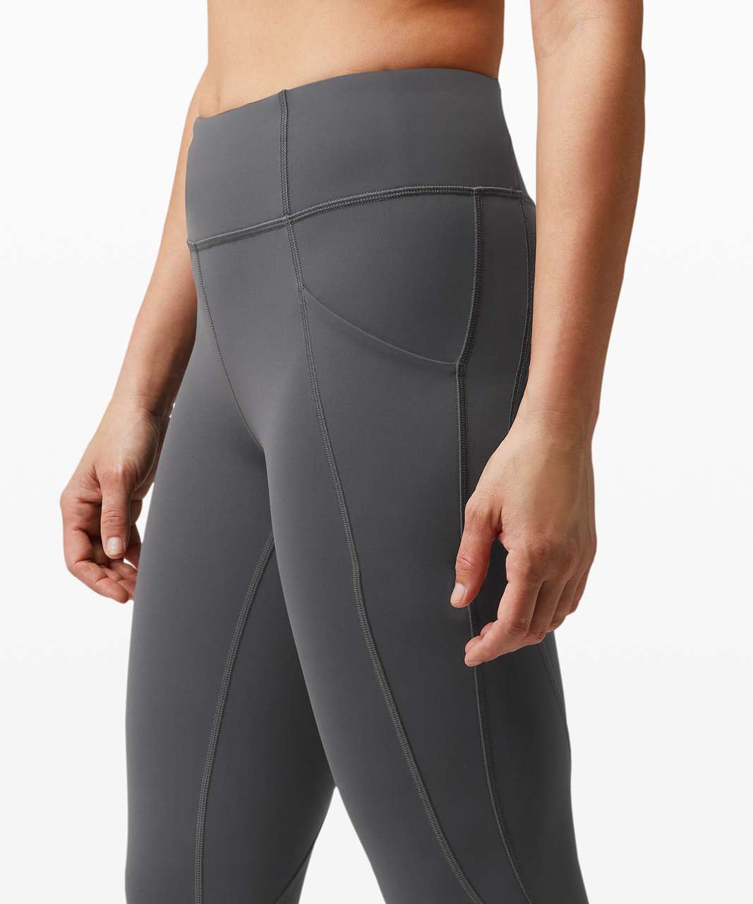 Lululemon Time To Sweat Crop 23 - Graphite Grey - lulu fanatics