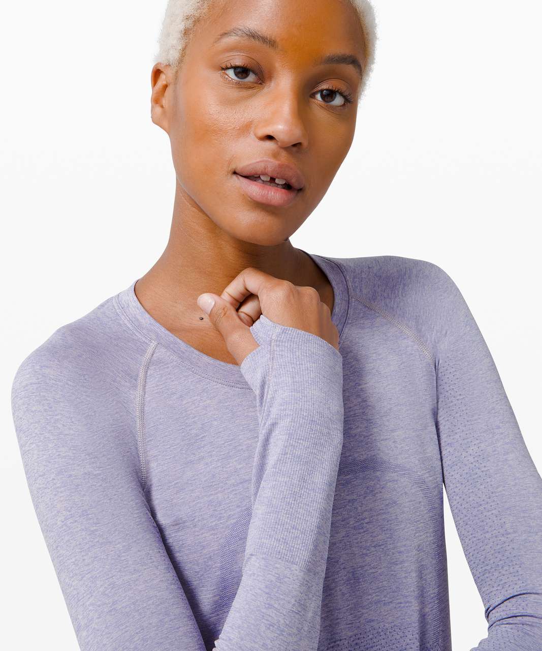 Lululemon Look Ahead Run Long Sleeve In Iced Iris