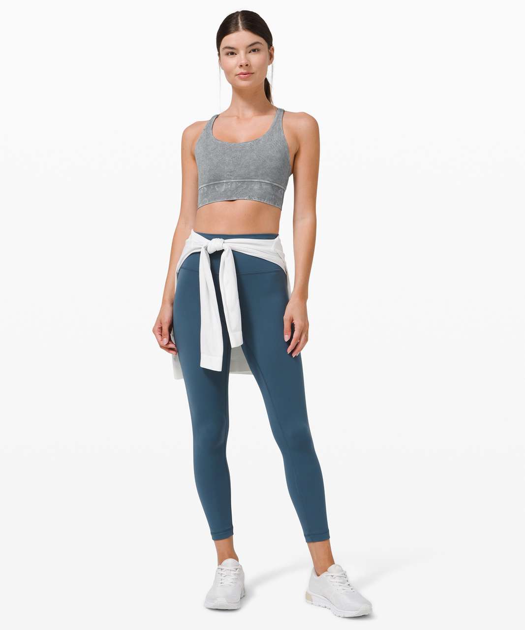 Lululemon Energy Bra Long Line Gray Size M - $40 (42% Off Retail