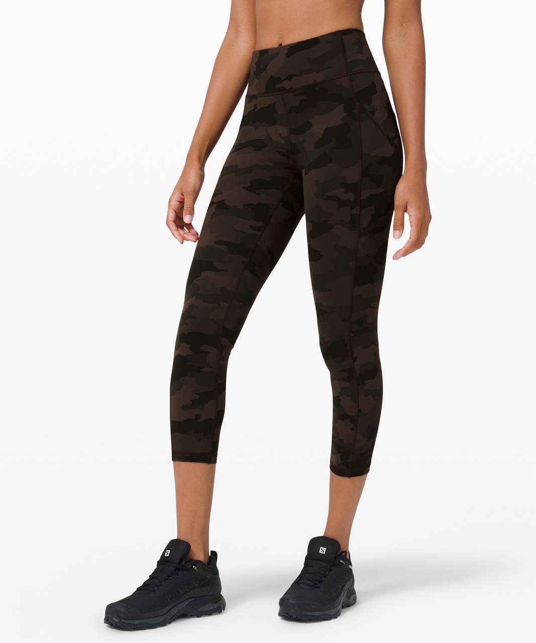 Lululemon Invigorate High-Rise Crop 23 - Heritage 365 Camo Brown Earth  Multi - lulu fanatics