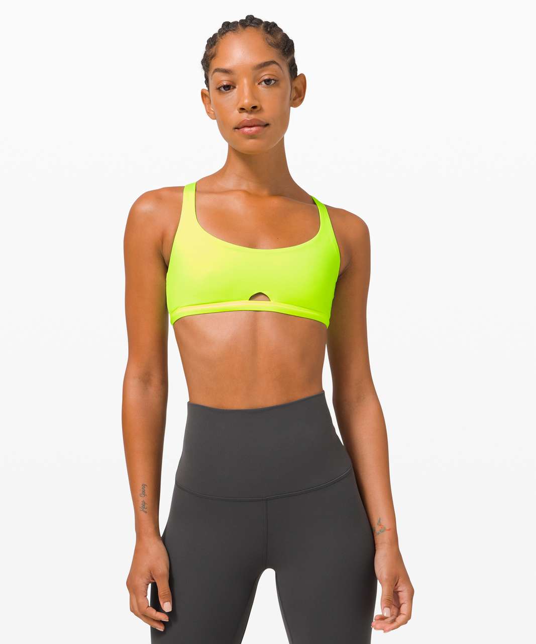 Light Yellow Peekaboo Sports Bra - Hypeach Active – HYPEACH