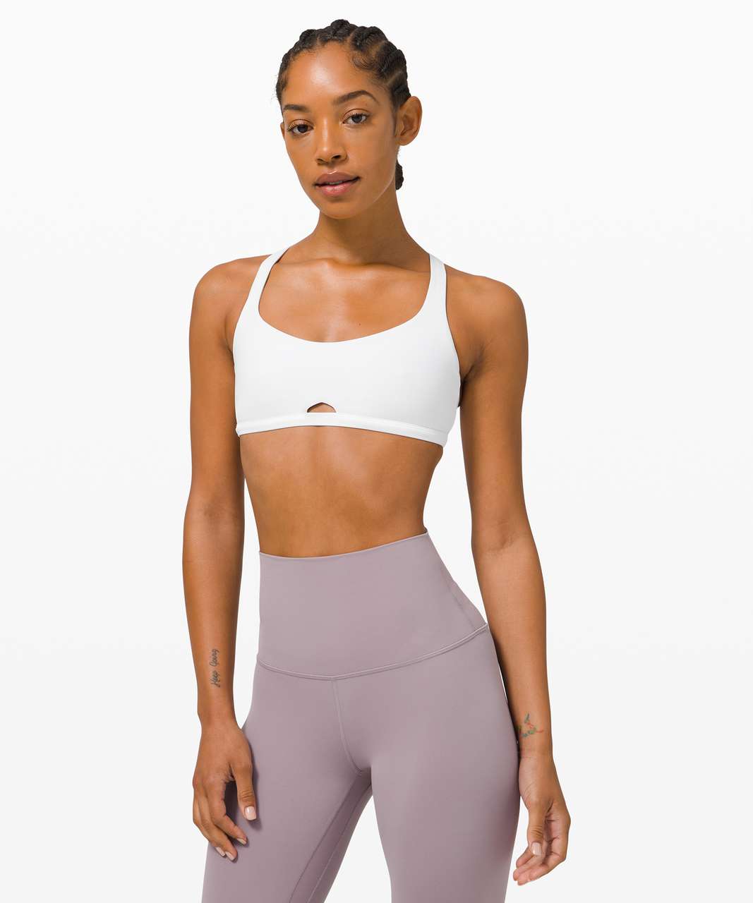 Lululemon Free to be Bra Wild Peak *Light Support, A/B Cup - White - lulu  fanatics