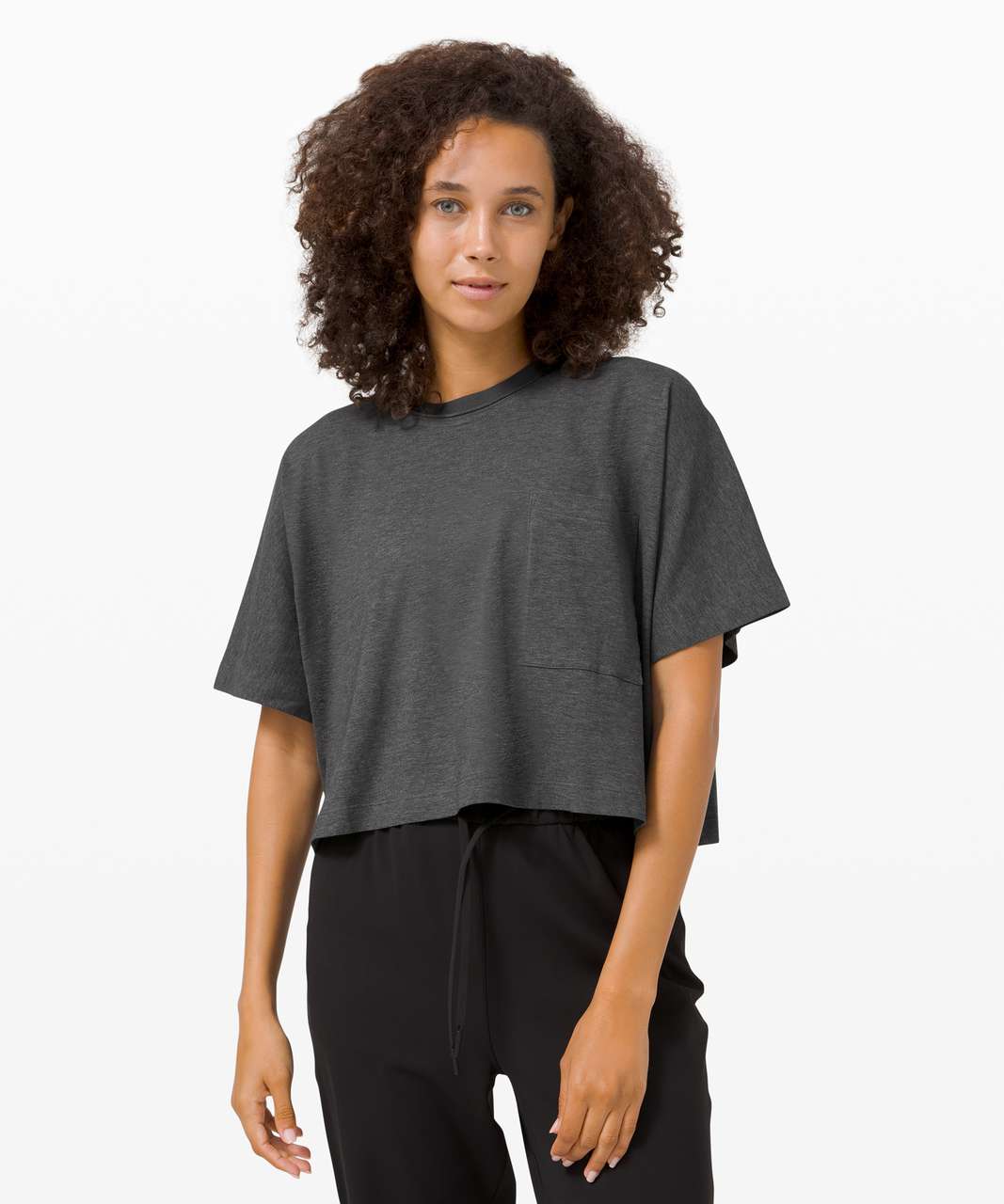 Lululemon Check the Box Short Sleeve - Heathered Graphite Grey