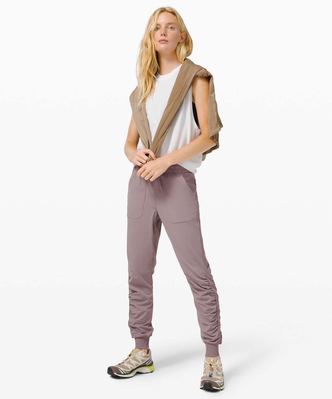 LULULEMON Beyond The Studio Lined Jogger Pants Women's Sz 10 Pink Mist NWT