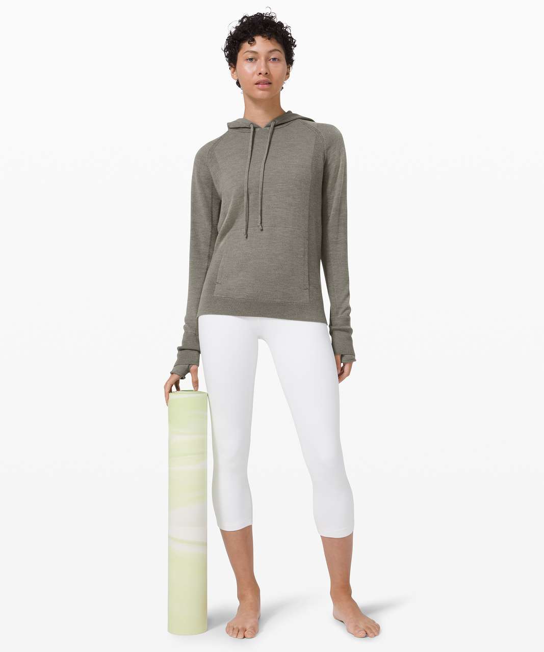 Lululemon Sit in Lotus Hoodie Sweater - Heathered Grey Sage