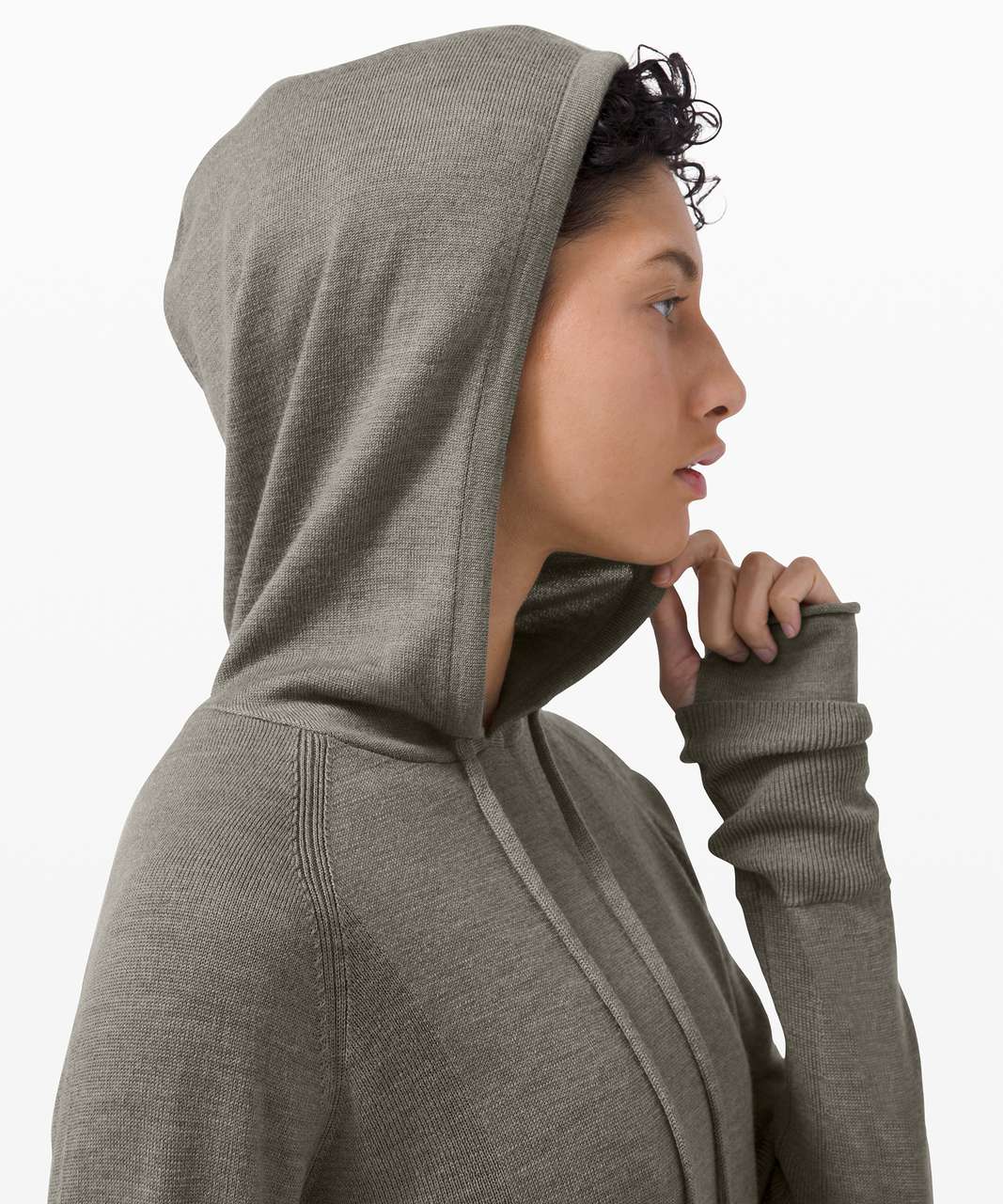 Lululemon Sit in Lotus Hoodie Sweater - Heathered Grey Sage