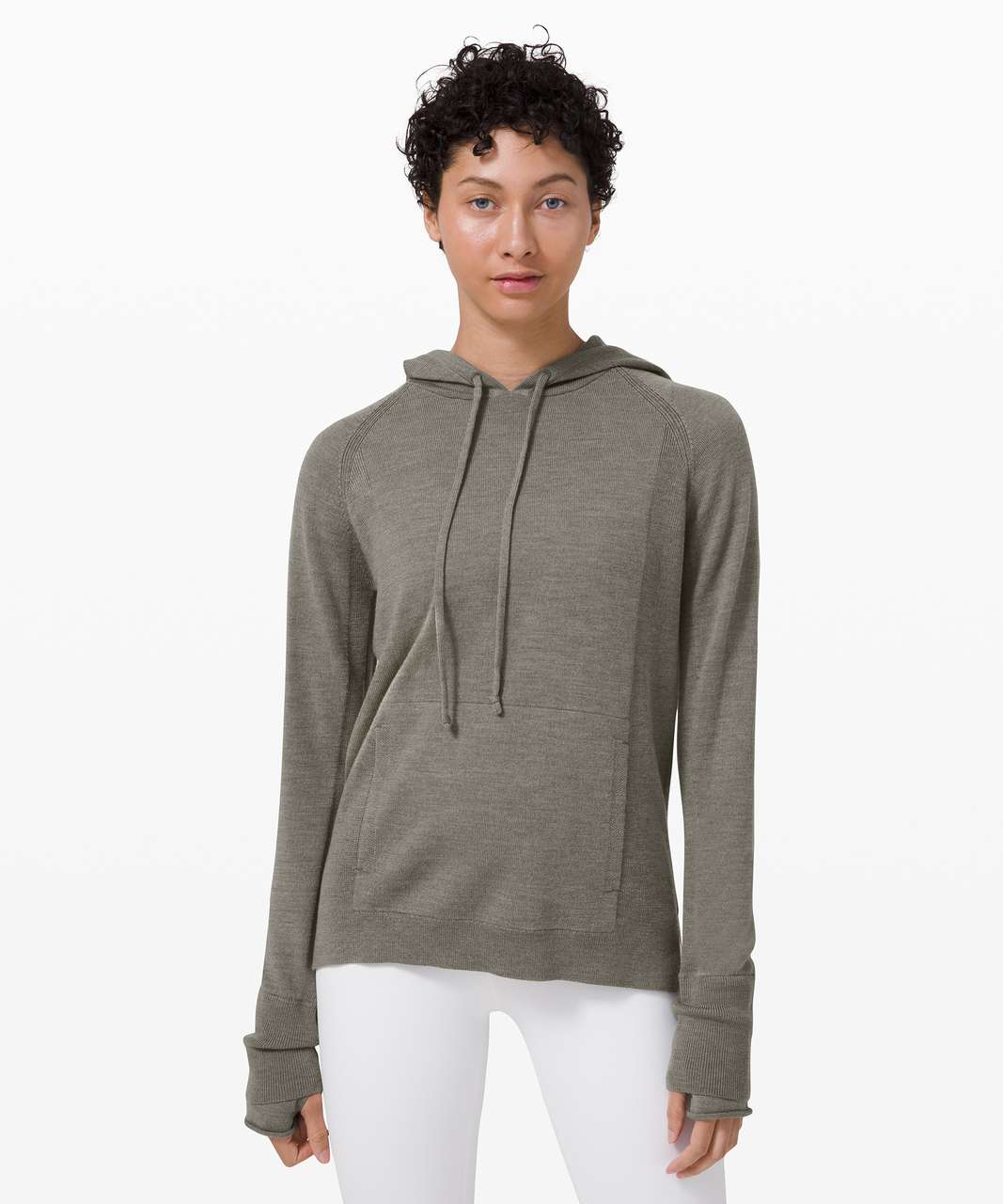 Lululemon Sit in Lotus Hoodie Sweater - Heathered Grey Sage