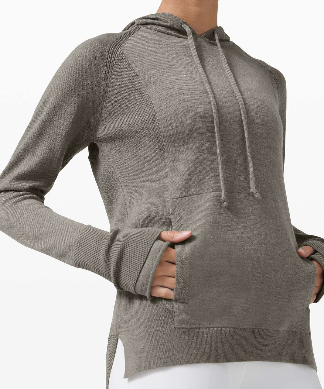 Lululemon Sit in Lotus Hoodie Sweater - Heathered Grey Sage