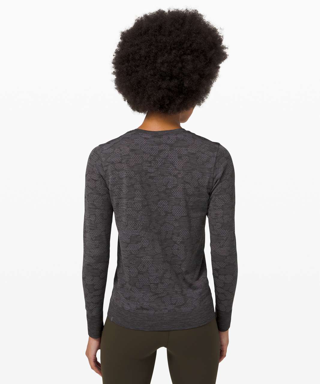 Lululemon Breeze By Long Sleeve - Polar Spots Titanium / Black