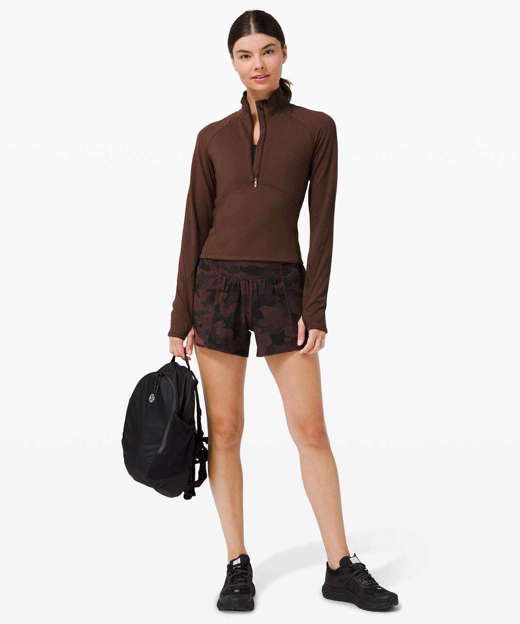 Lululemon Always Alert 1/2 Zip - Brown Earth