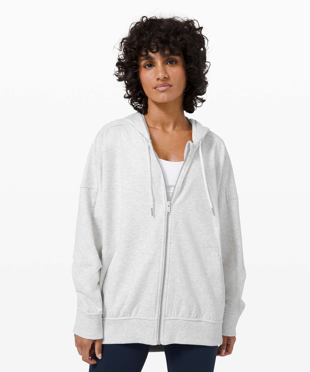 Lululemon Heathered Grey with Side Zipper Pocket and Mesh Sides Croppe –  The Saved Collection