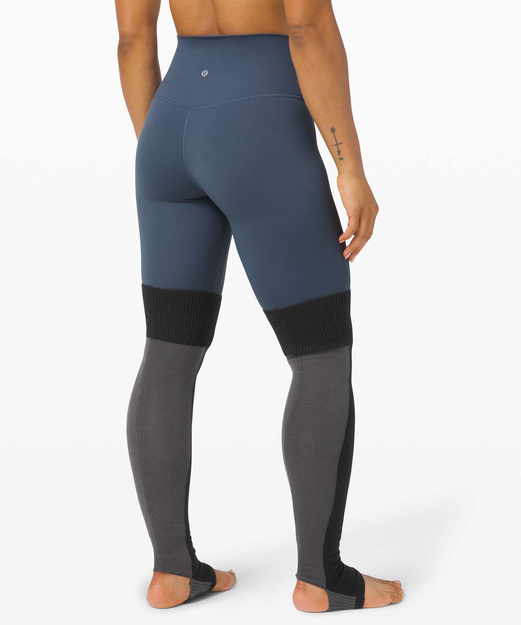 Lululemon Evolution Leg Warmer - Black / Graphite Grey