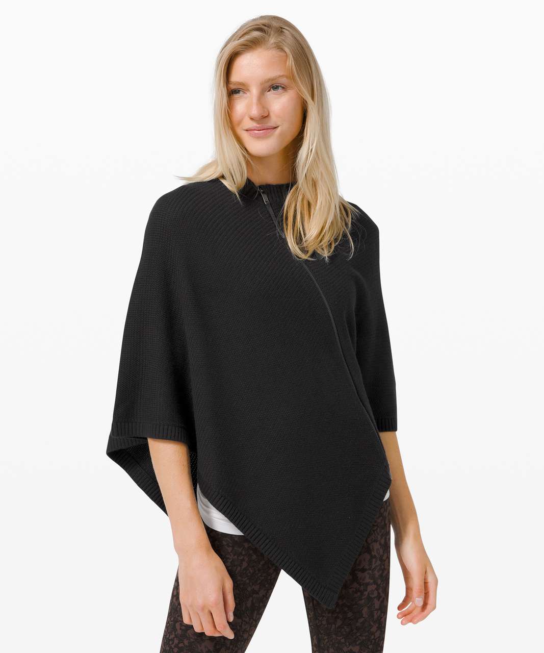 Lululemon On The Go Poncho - Black - lulu fanatics