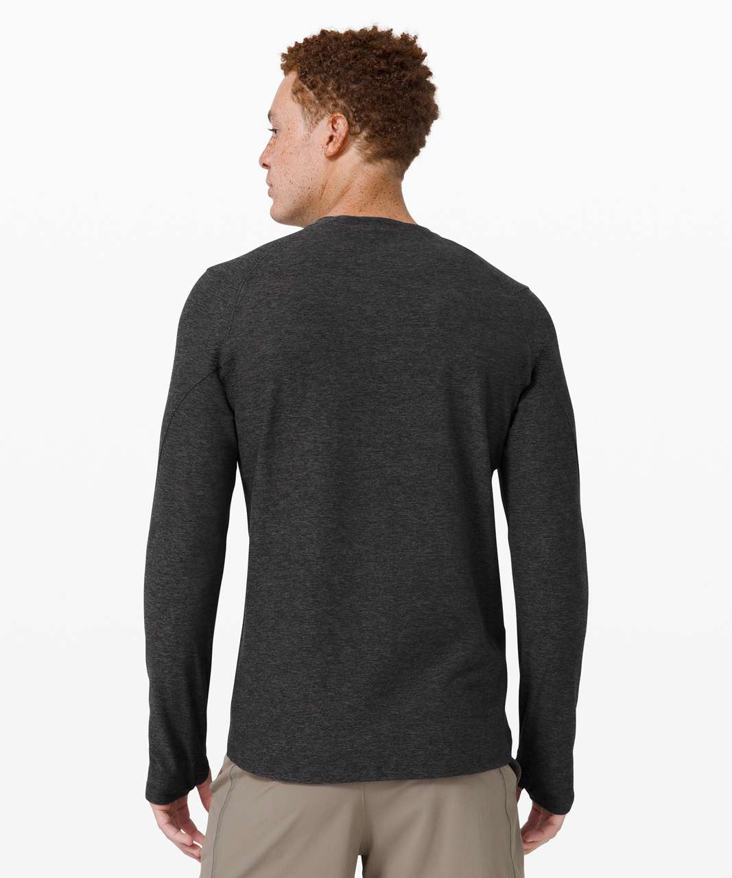 Lululemon Surge Warm Long Sleeve - Heathered Graphite Grey / Black