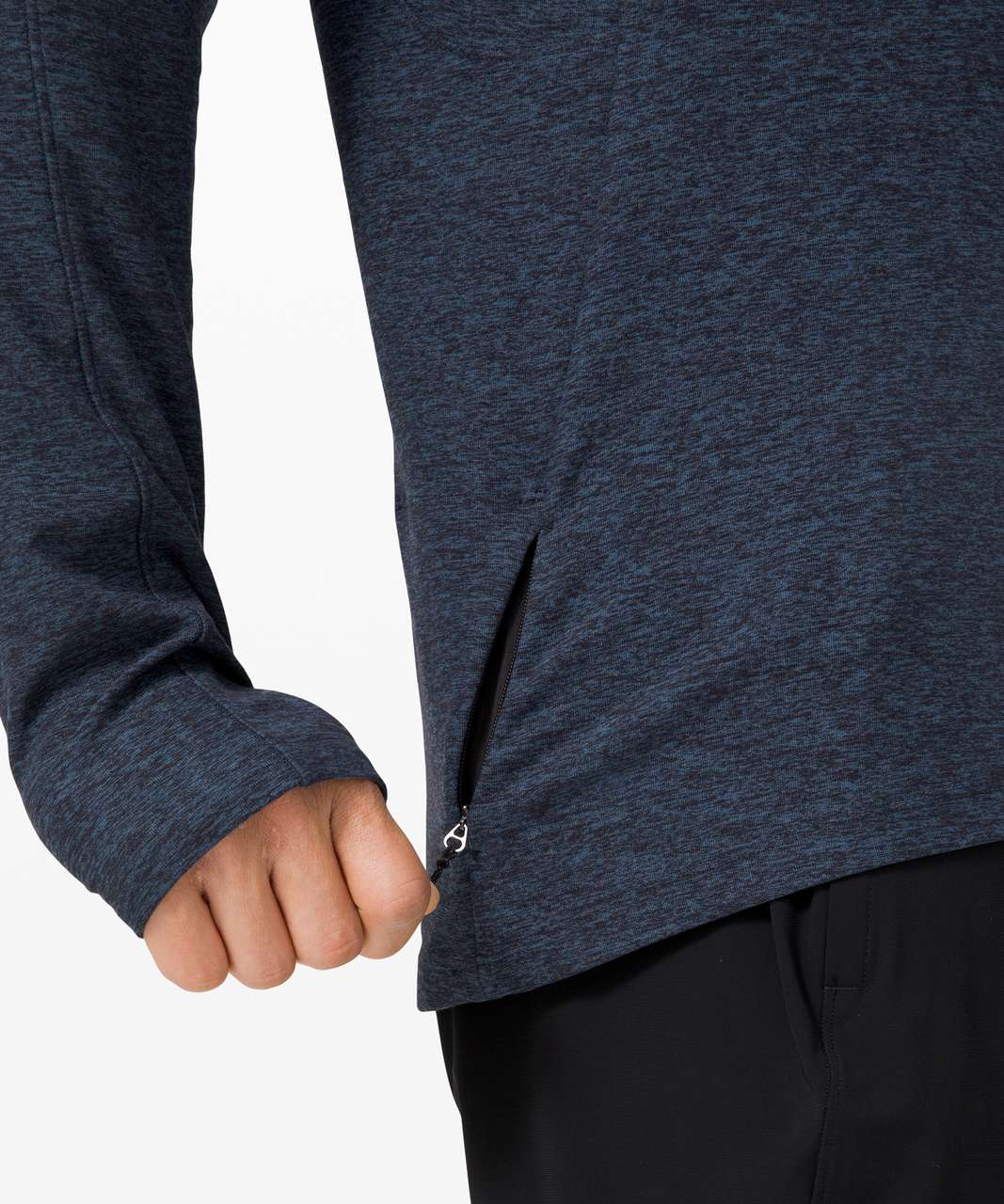 Lululemon Surge Warm Long Sleeve - Heathered True Navy / Black