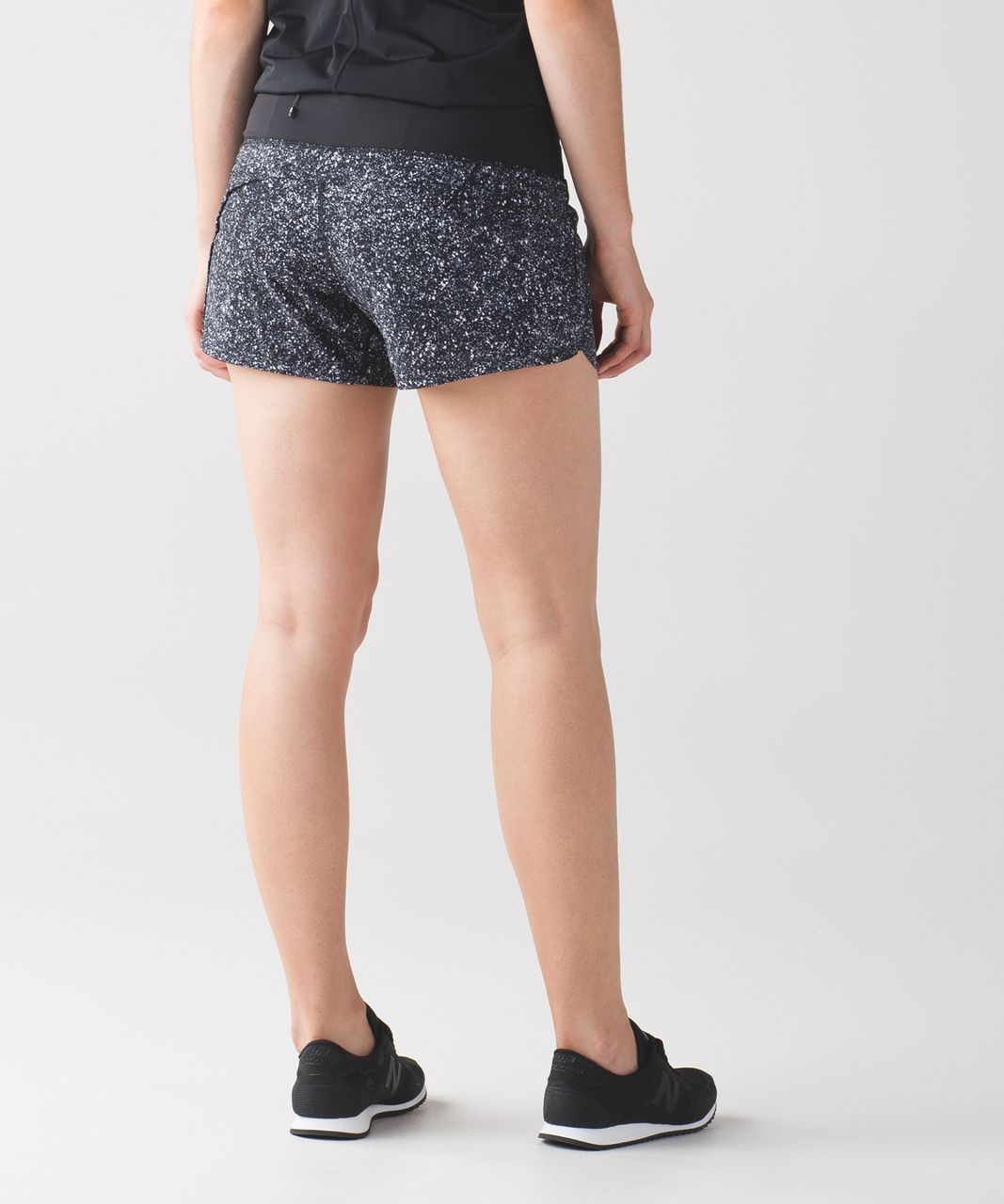 Lululemon Run Times Short - Mini Splatter White Black - lulu fanatics