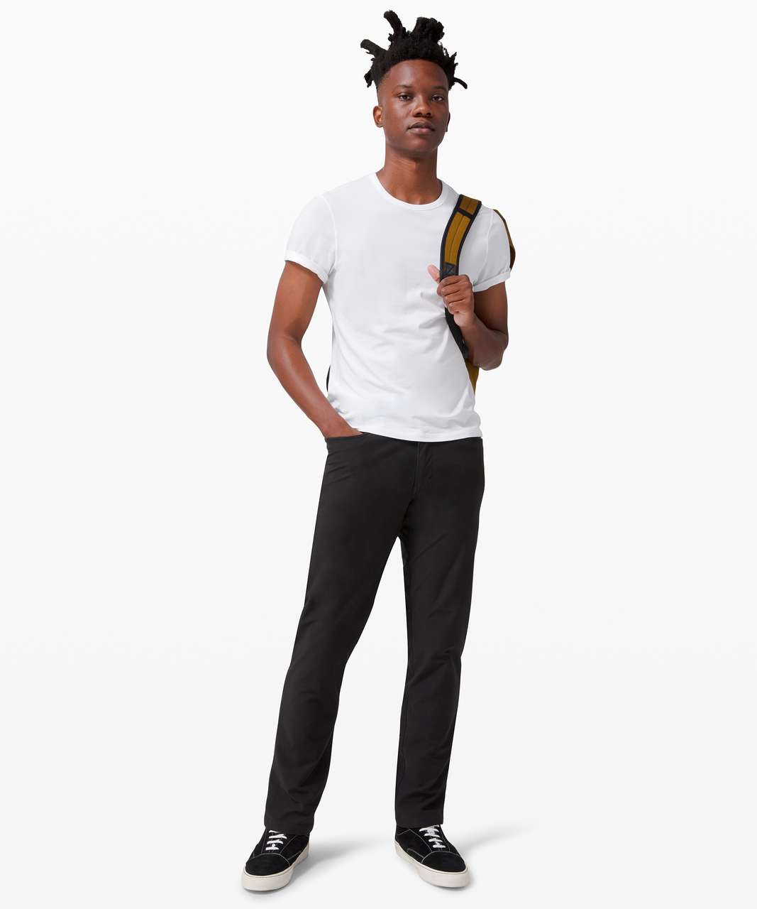 Black ABC jersey 32 track pants, Lululemon