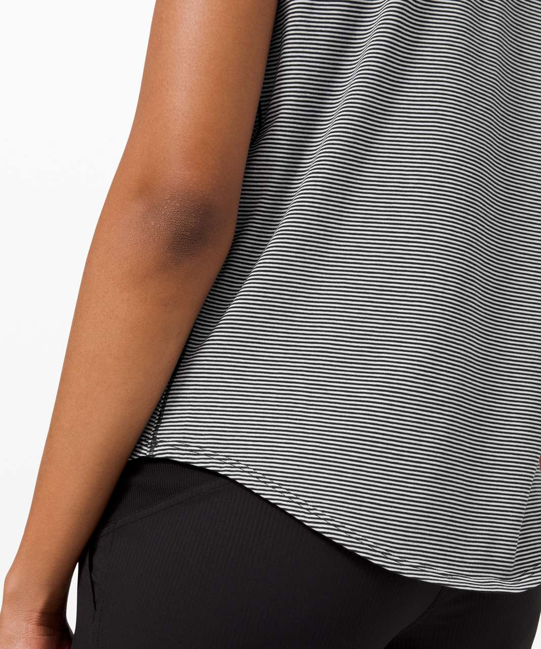 Lululemon Love Tee V - Tonka Stripe Black White