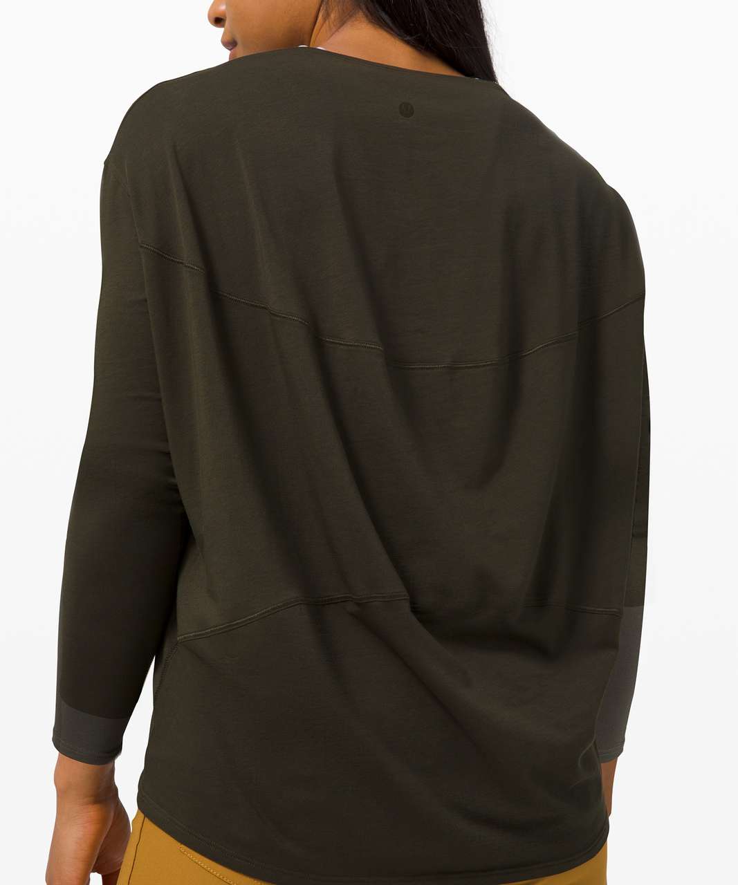 Lululemon Back In Action Long Sleeve - Dark Olive