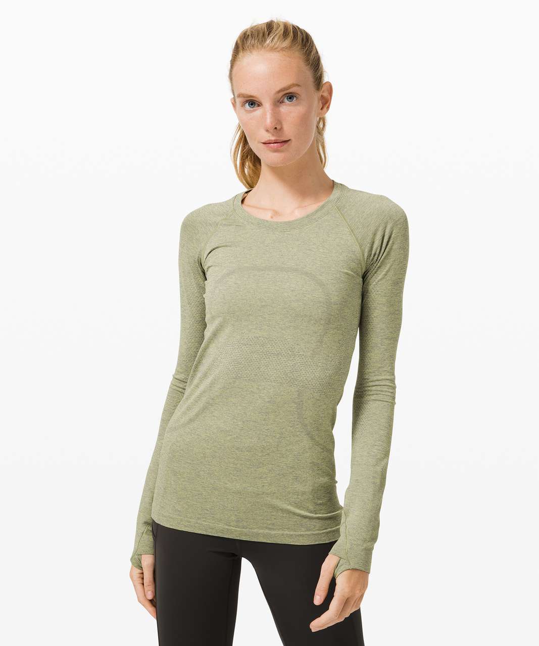 Lululemon Swiftly Tech Long Sleeve 2.0 - Asphalt Grey / Lemon Vibe 