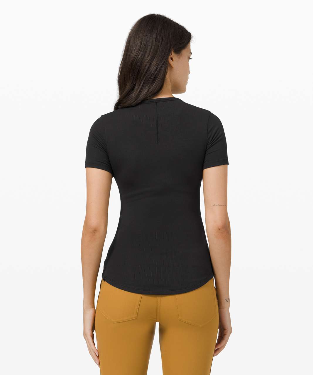 Lululemon Better Best Cropped Short Sleeve - Black - lulu fanatics