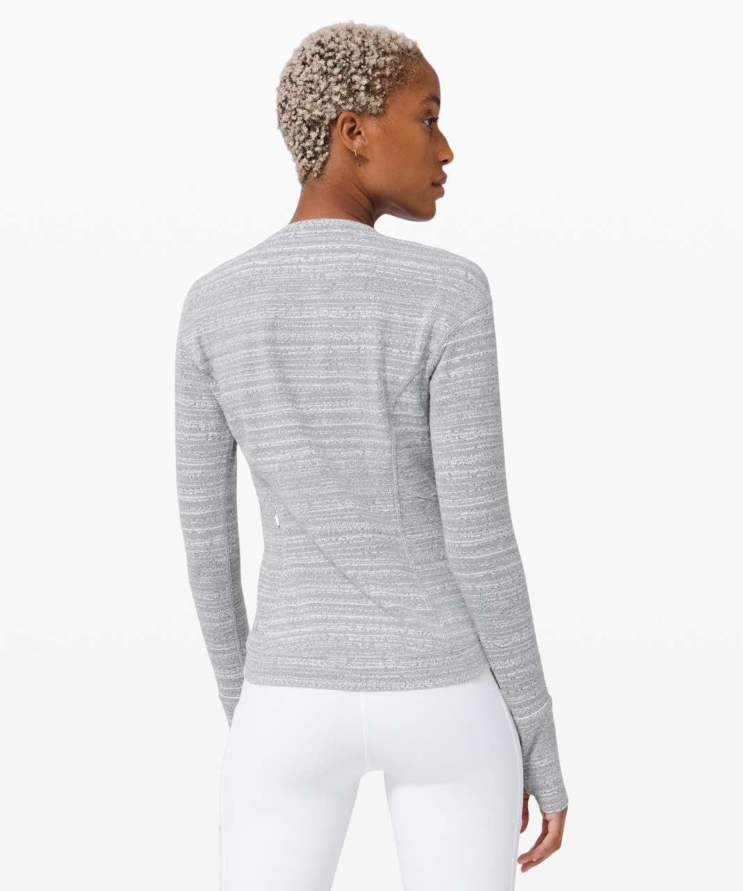 Lululemon Close to Crossing Long Sleeve *Rulu - Vivid Stripe Jacquard  Asphalt White - lulu fanatics