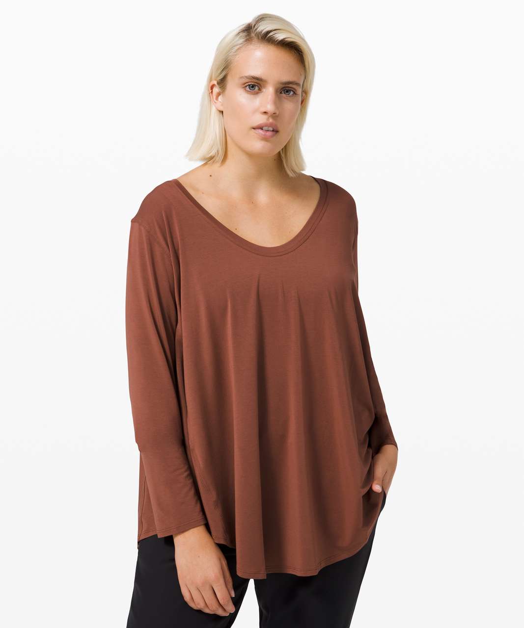 Lululemon Up for Down Time Long Sleeve - Ancient Copper