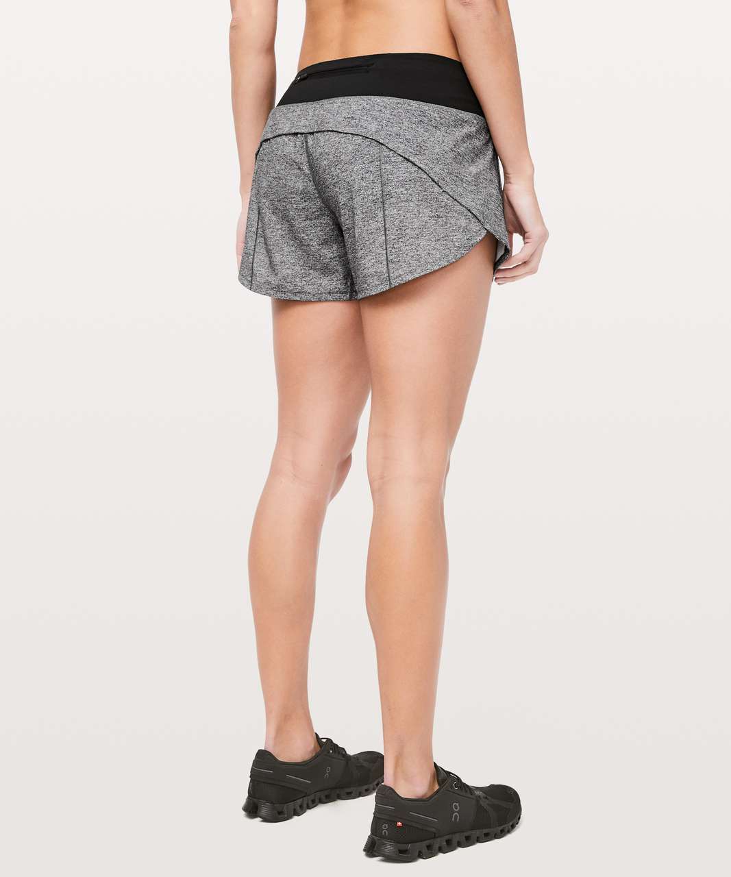 Lululemon Speed Up Short Long *4" Updated Fit - Heather Lux Multi Black / Black