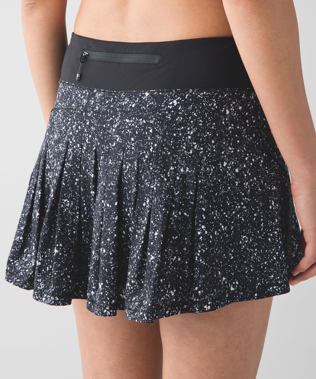 Lululemon Circuit Breaker Skirt (Tall) - Splatter White Black / Black