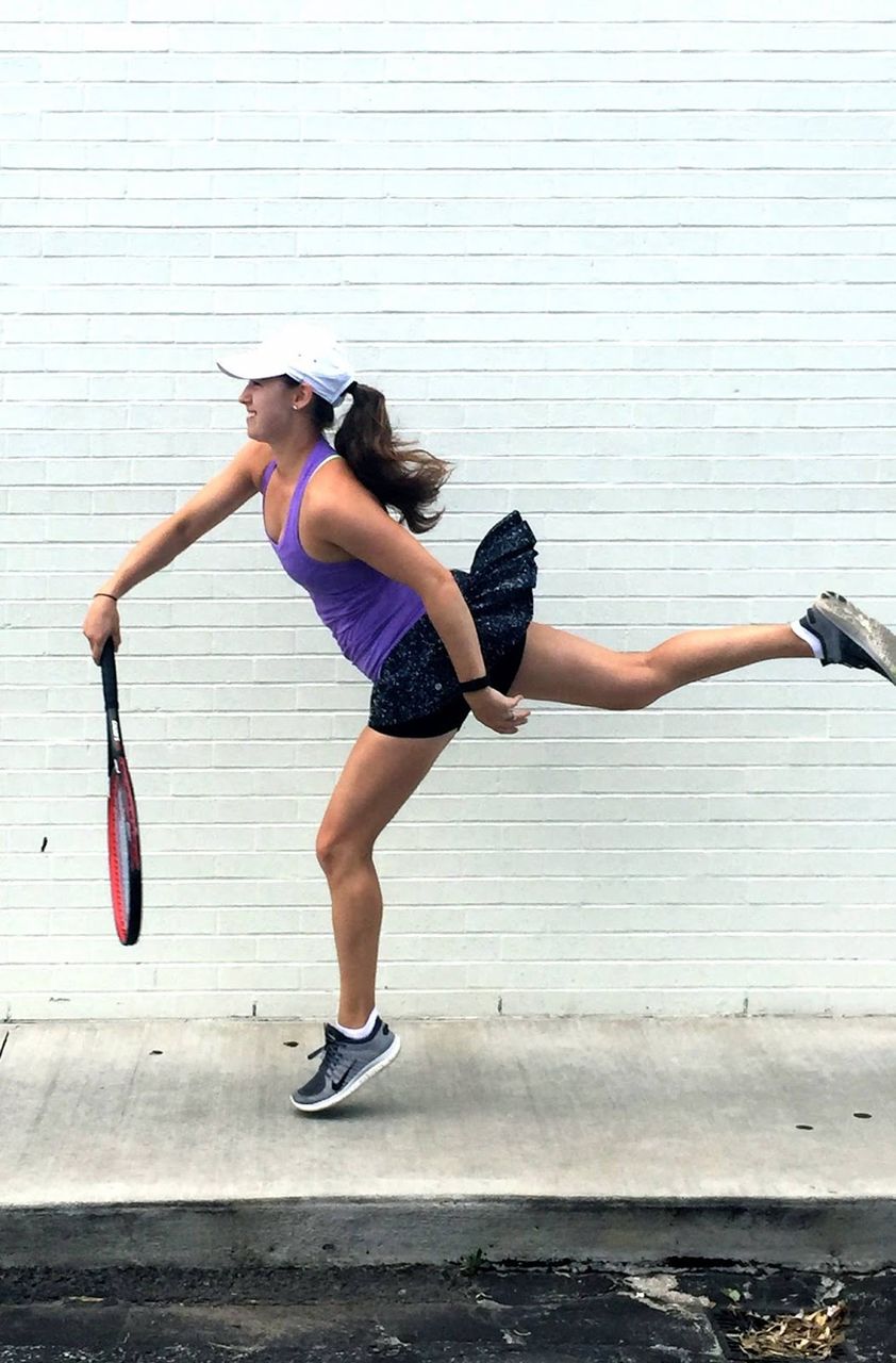 Lululemon Circuit Breaker Skirt (Tall) - Splatter White Black / Black