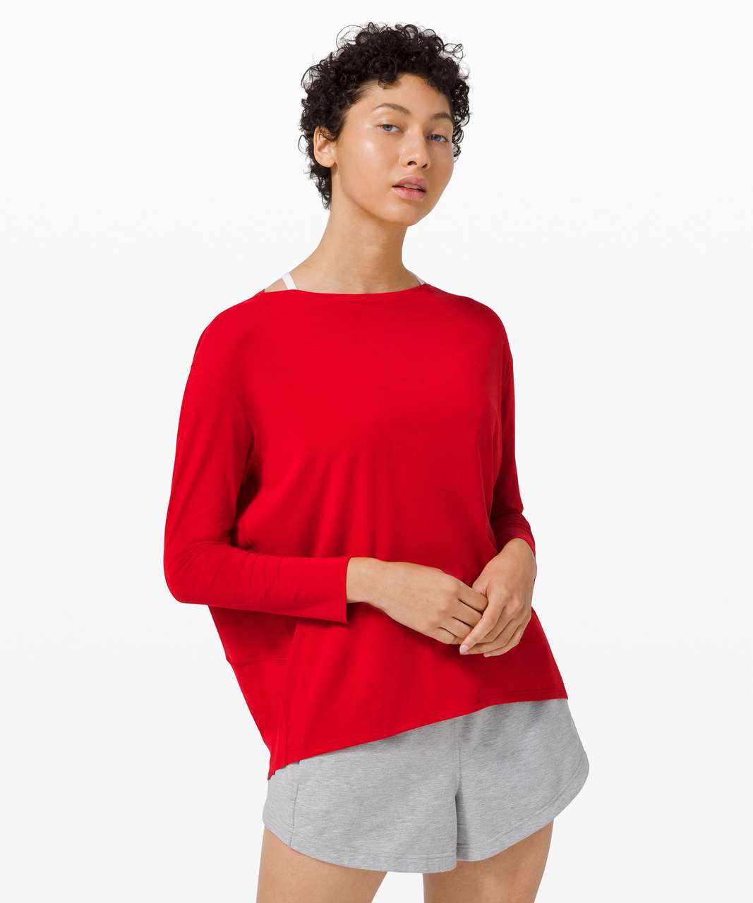 Lululemon Back In Action Long Sleeve - Dark Red