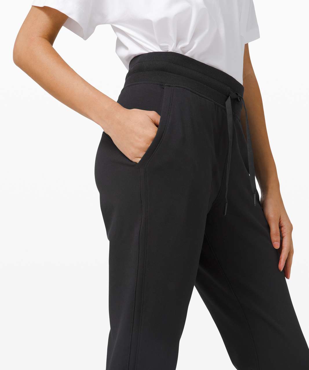 Lululemon Warm Down High Rise Jogger Modal - Black - lulu fanatics