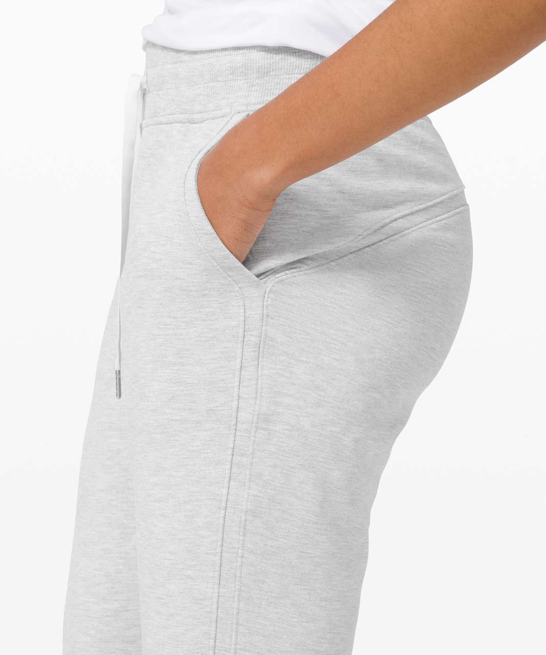 Lululemon Warm Down Jogger Soft Touch Heathered Gray Pants Women's Size: 12