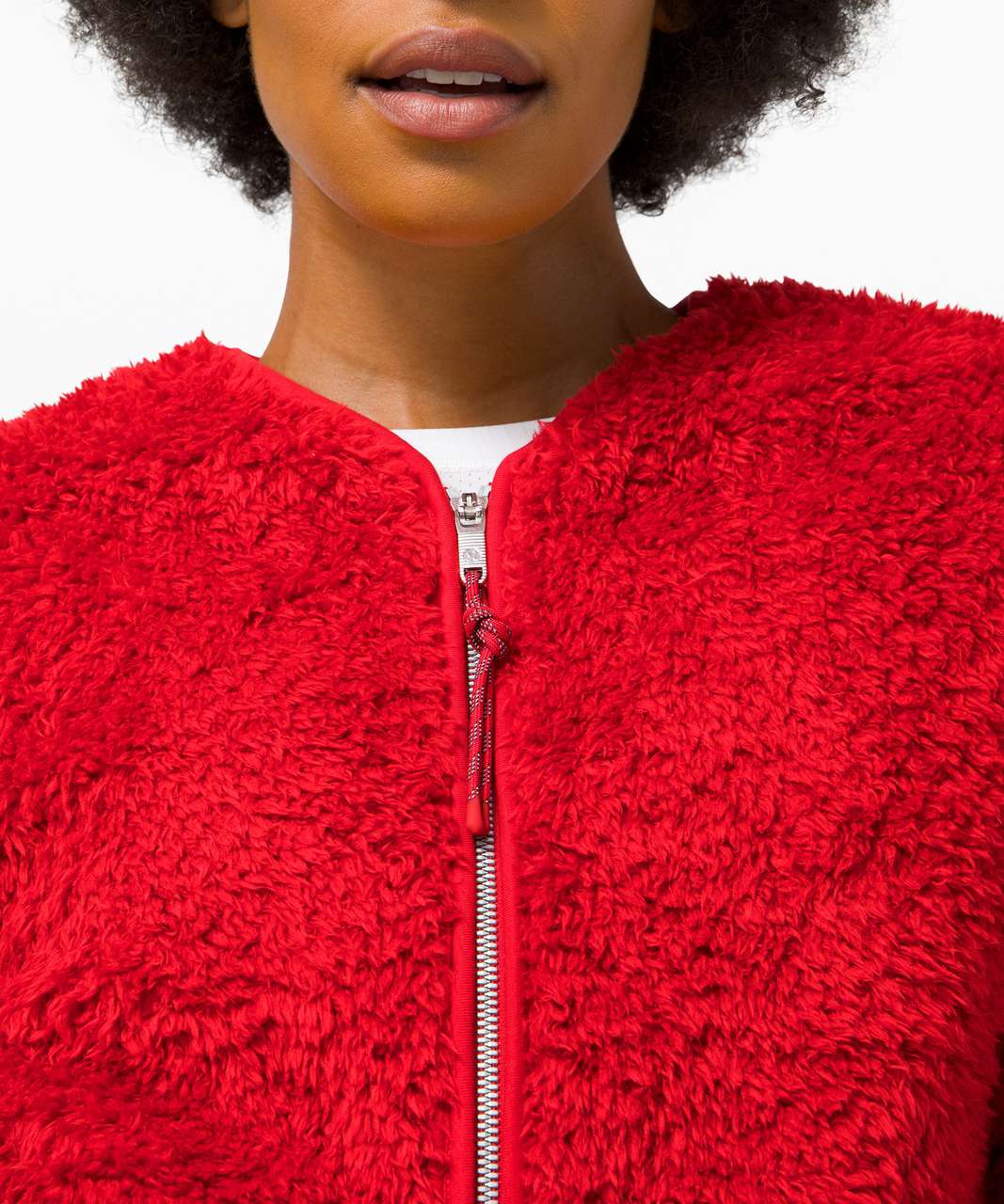 Lululemon Oh So Sherpa Full Zip - Dark Red