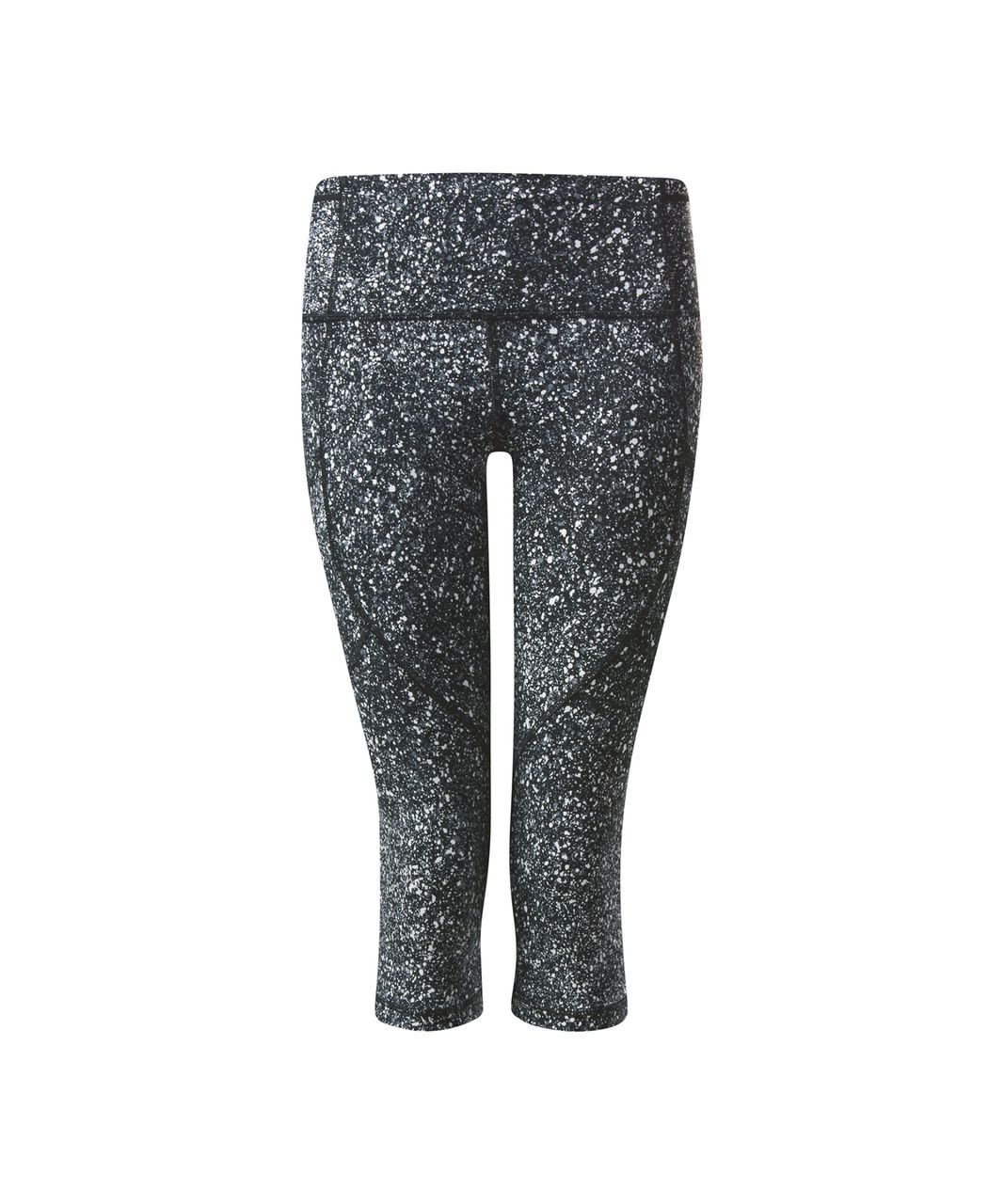 Lululemon Outrun 17 Crop - Splatter White Black / Black - lulu