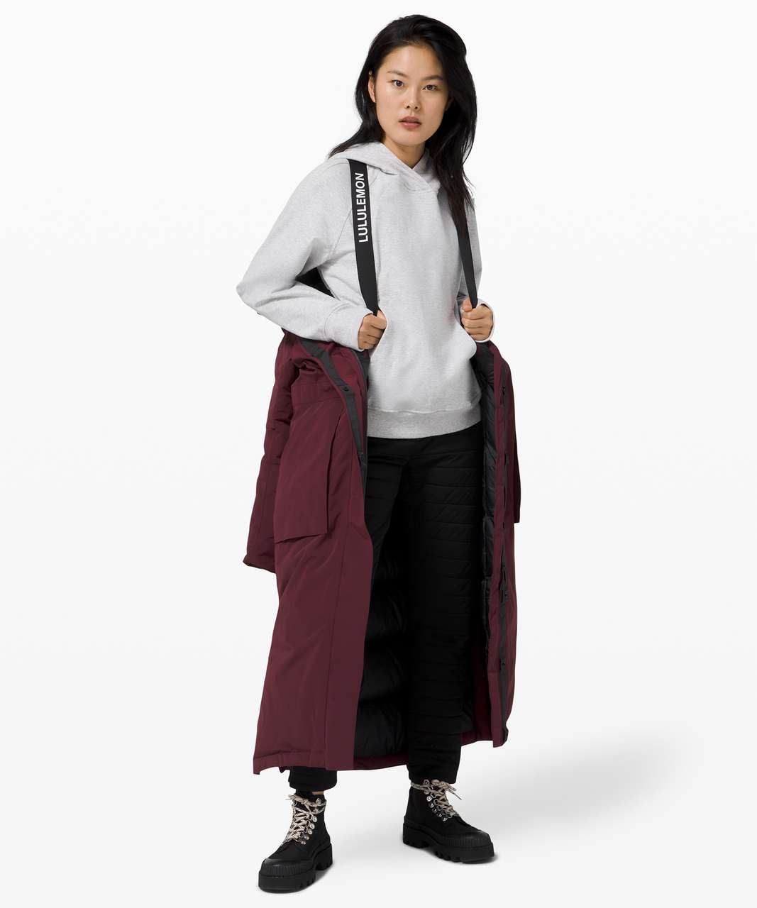 Lululemon Winter Warrior Long Parka - Cassis