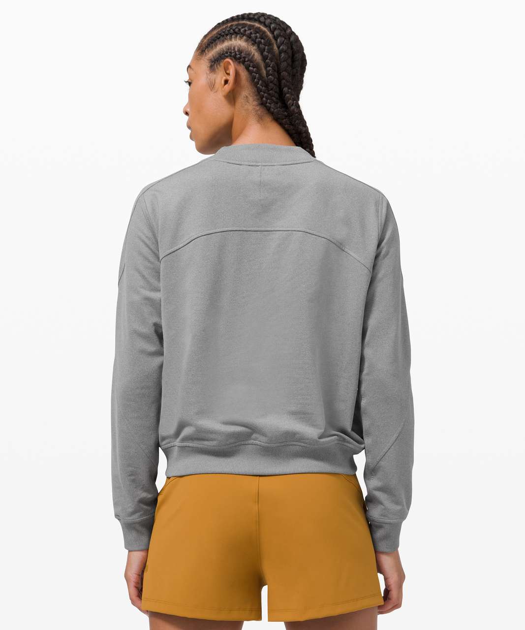 Lululemon Perfectly Oversized Crew - Heathered Core Medium Grey - lulu  fanatics