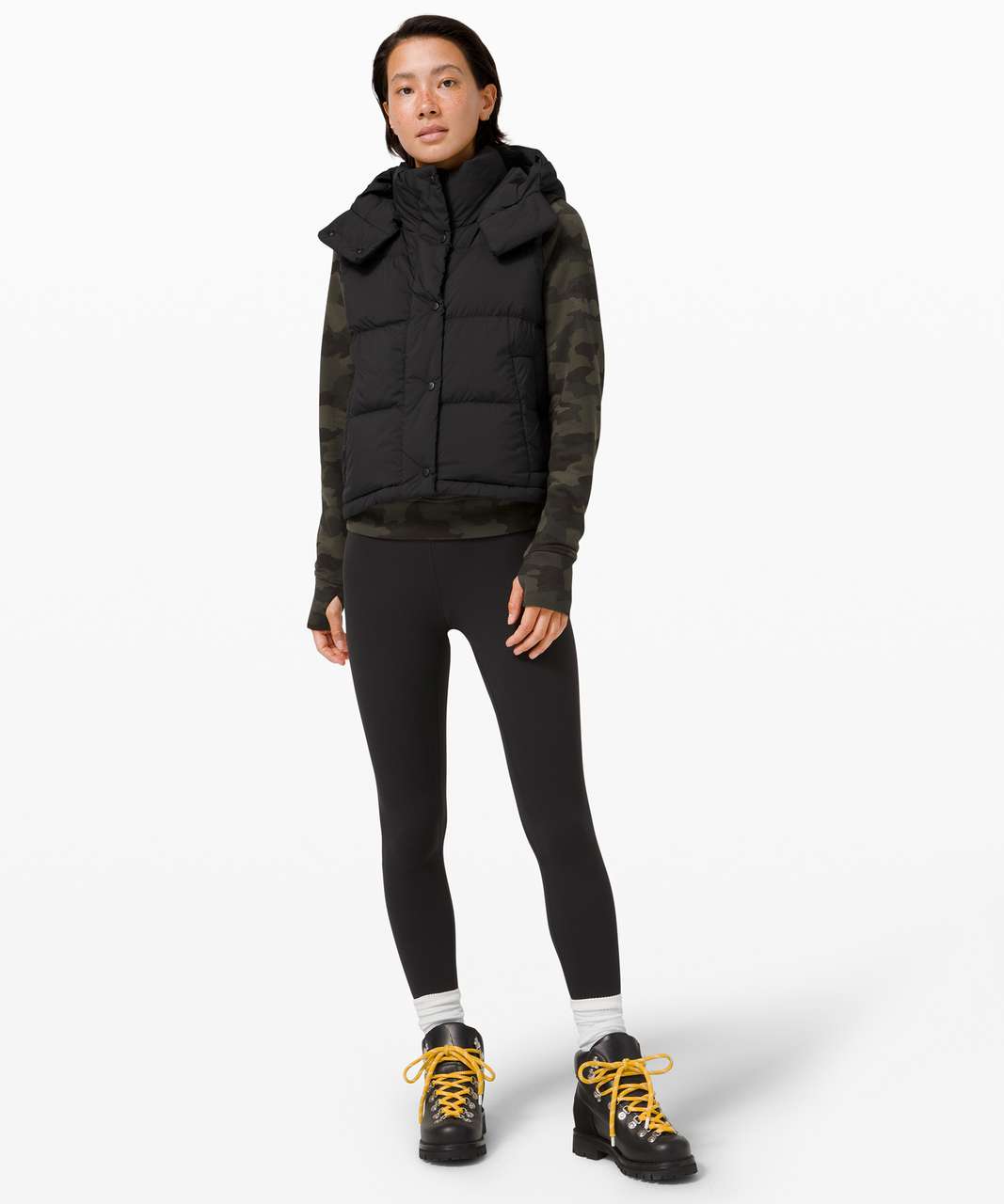 Lululemon Wunder Puff Cropped Jacket - Black (First Release) - lulu fanatics