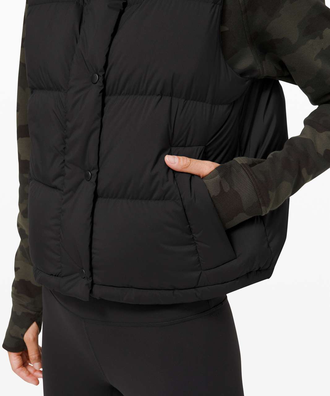 Lululemon Wunder Puff Crop Vest - Black (First Release)