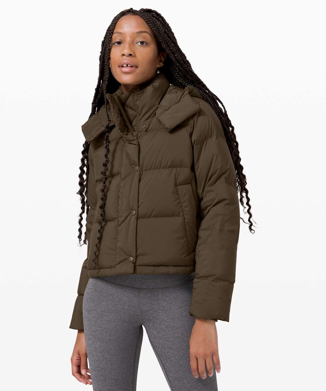 lululemon wunder puff cropped jacket, Women's Fashion, Coats