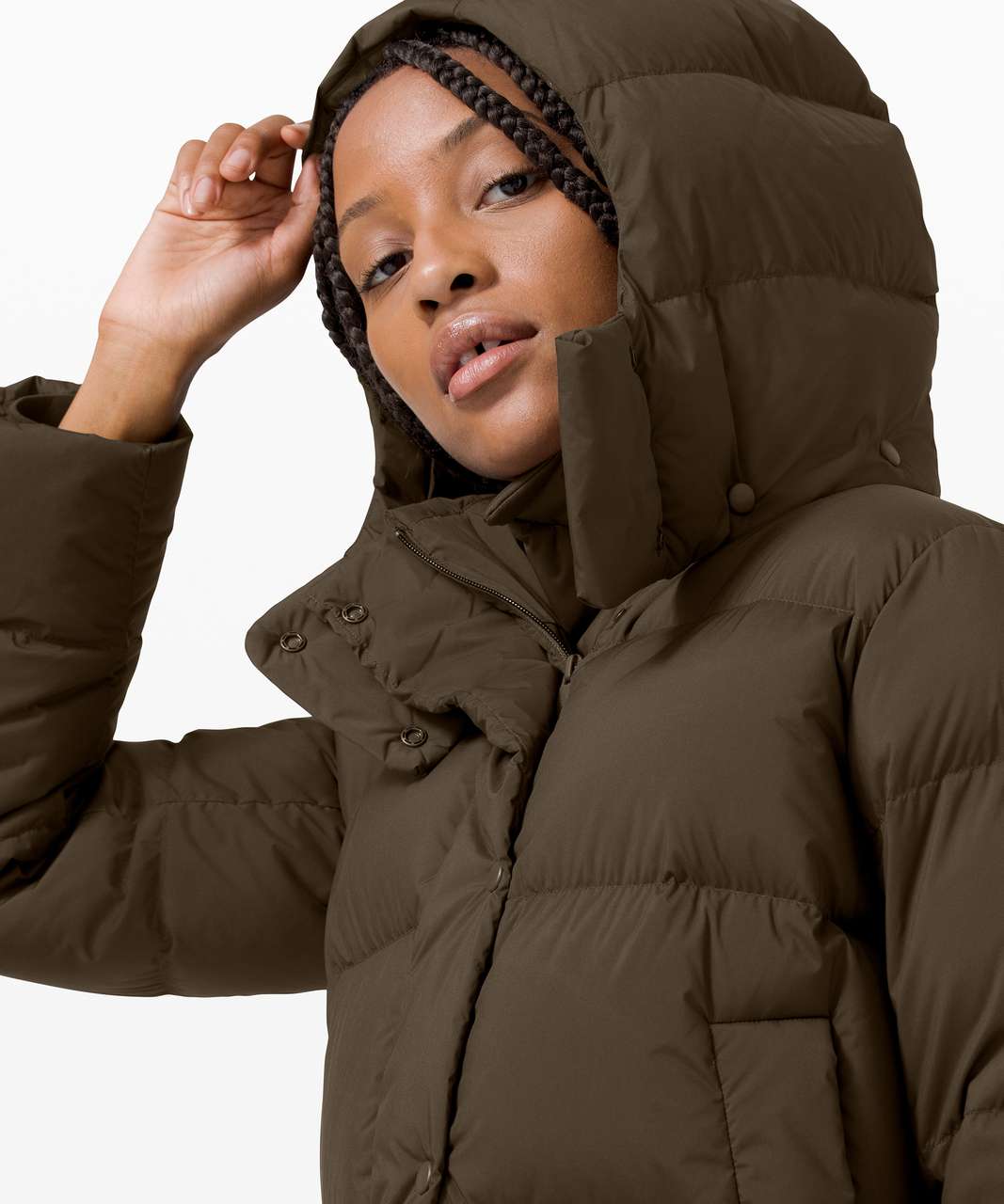 Lululemon Wunder Puff Cropped Jacket - Dark Olive