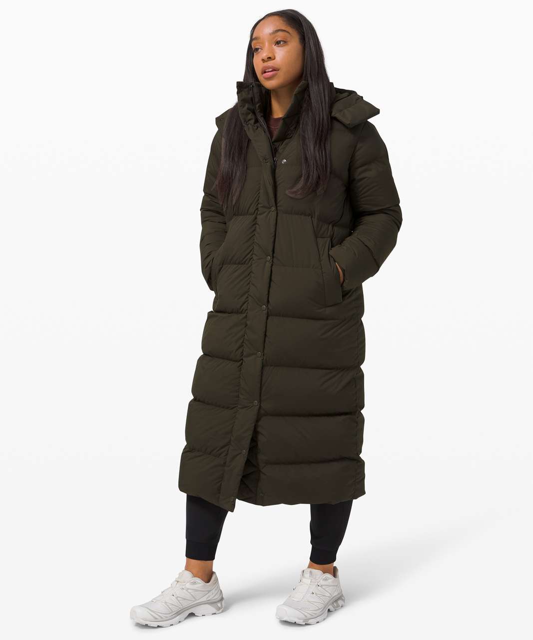 Lululemon Down For It Jacket - Dark Olive - lulu fanatics