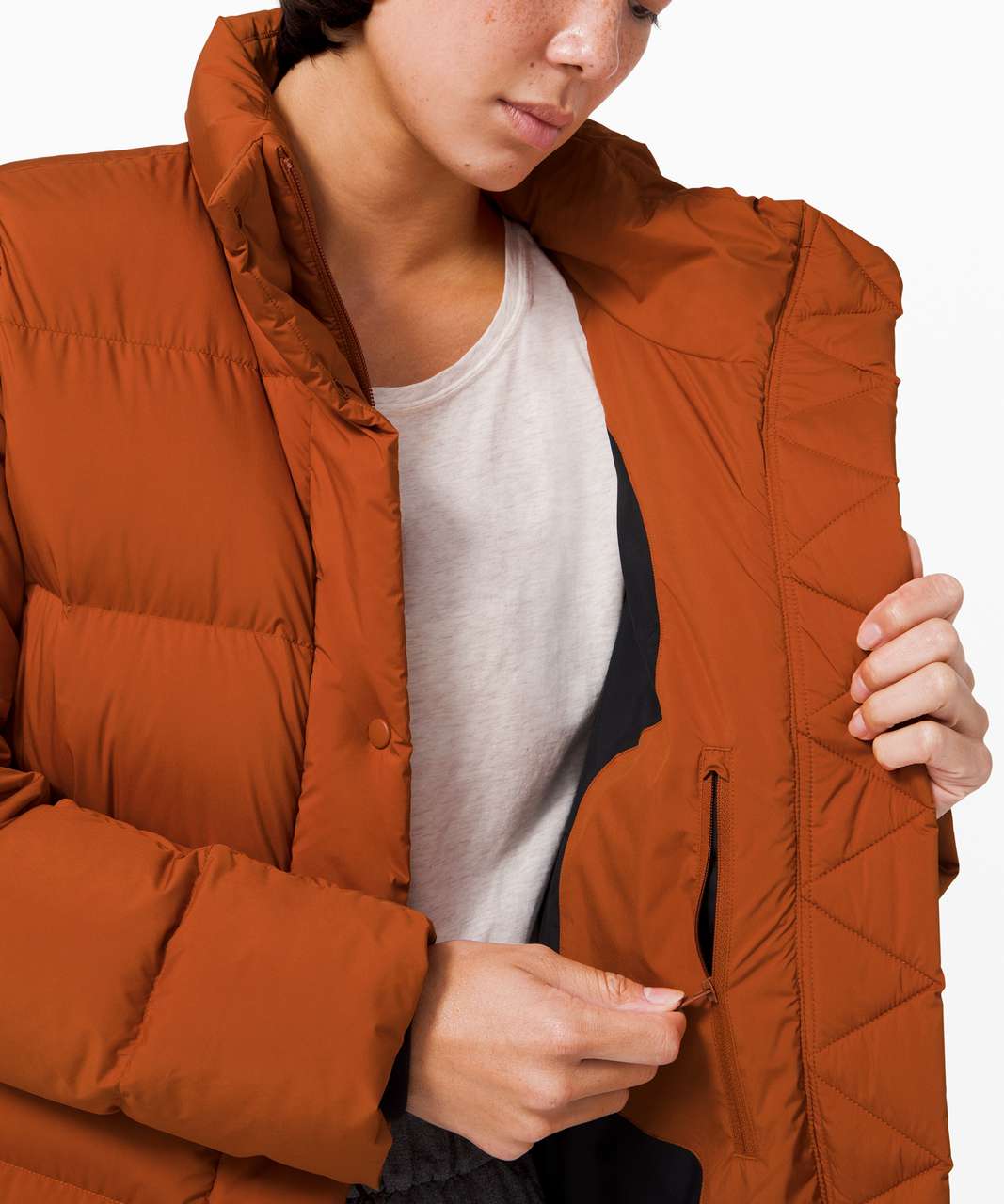 Lululemon Wunder Puff Jacket - Sunset Orange - lulu fanatics