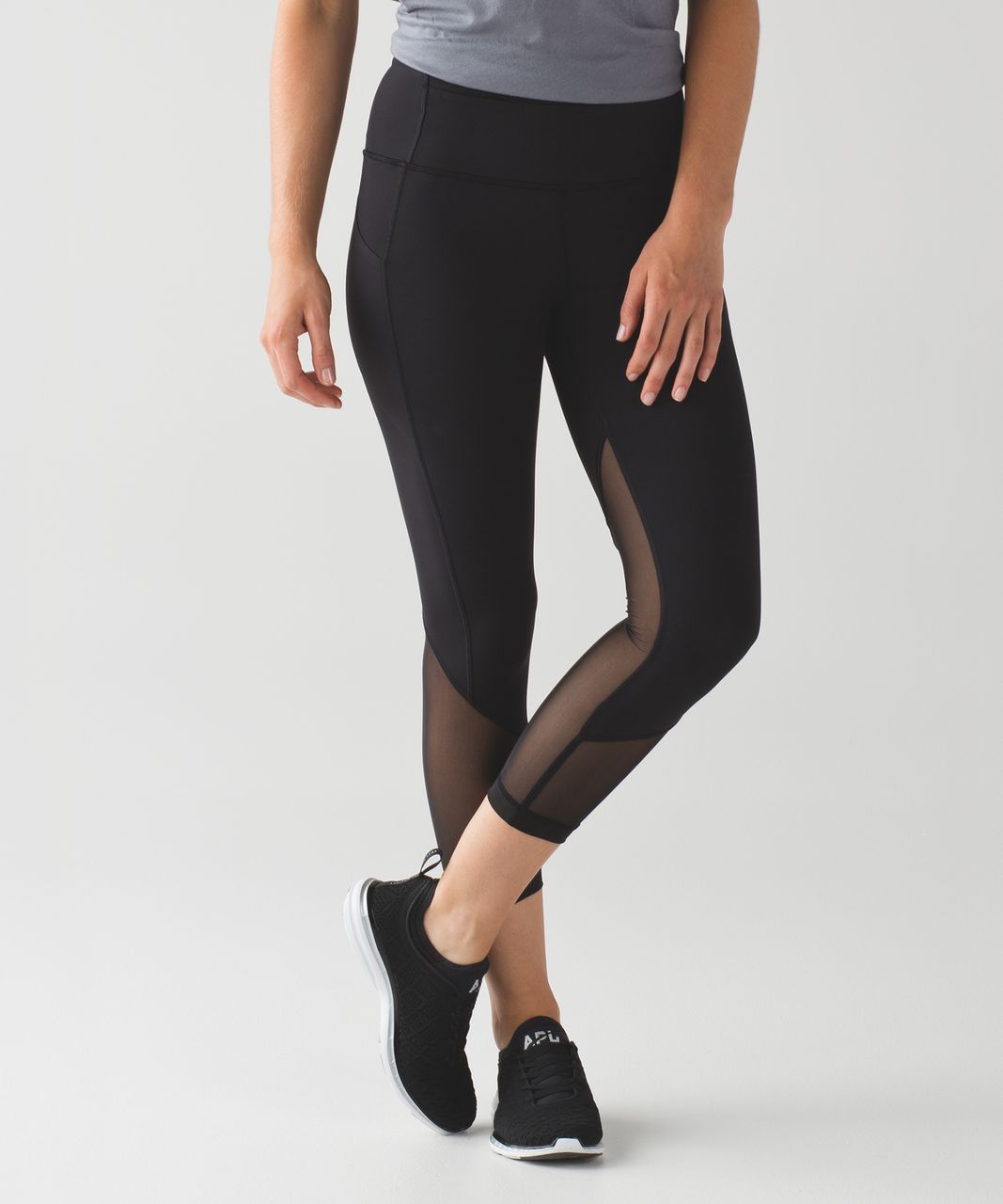 NWT Lululemon Pace Rival HR Crop Legging 22 Size 6 Heathered Black  Luxtreme