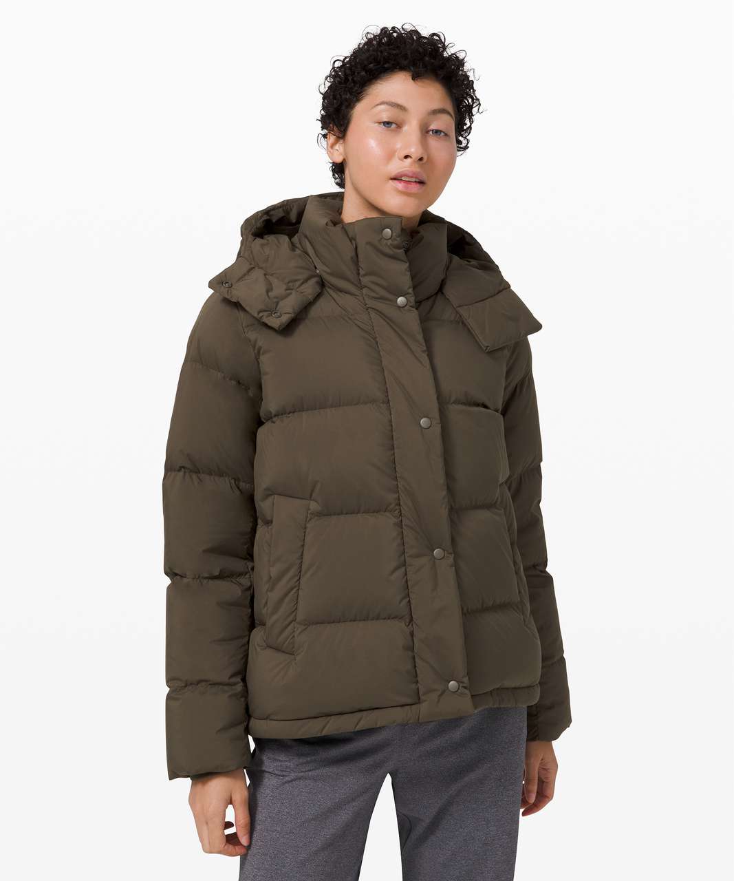 Lululemon Wunder Puff Jacket *Long - Dark Olive - lulu fanatics